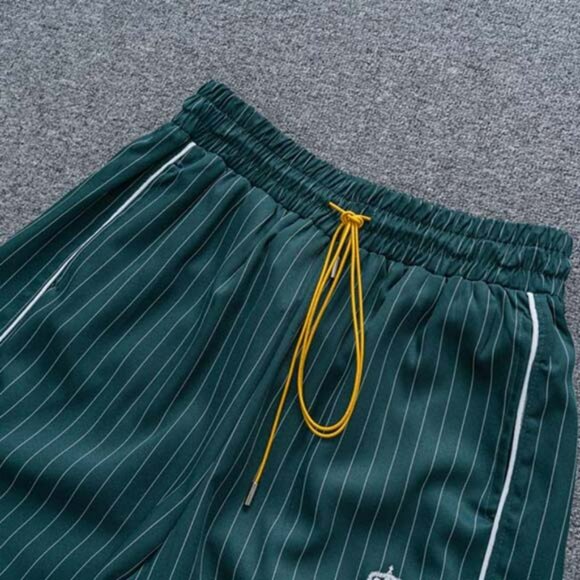 Rhude Jacquard Check Embroidered Logo Shorts Green - Picture 5 of 6